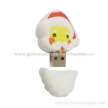 Custom Santa Claus shaped thumb drive, made of soft PVC material, OEM orders are welcomeNew